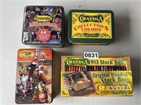 4 Crayola Crayon Boxes & Crayons U245