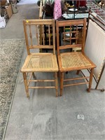 2 Antique Cane Chairs