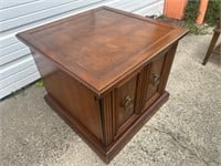 Wood End Table Cabinet A NO Glass