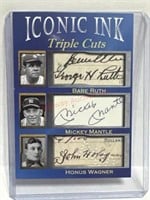 Iconic Ink Babe Ruth Mickey Mantle Honus Wagner