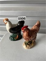 Chicken Rooster Pair, 7" Tall U248