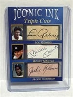 Iconic Ink Lou Gehrig Mickey Mantle Jackie Robinso