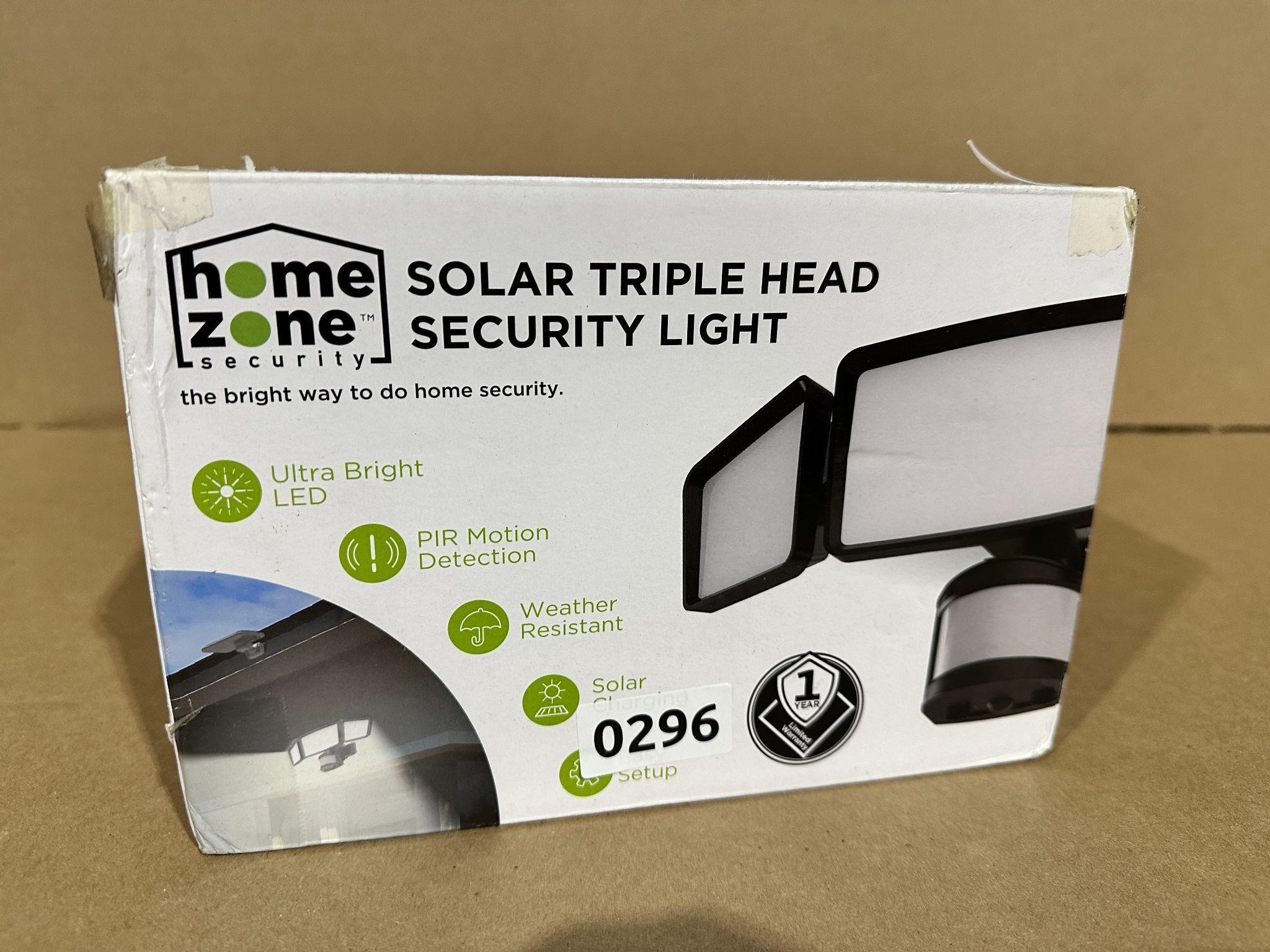 NEW home zone solar triple head security light