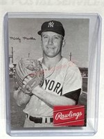 Mickey Mantle Rawlings baseball card