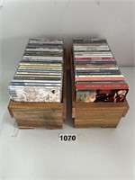 Approx. 50 Music CD's w/Crates U248