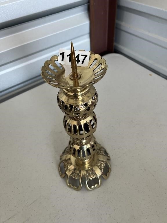 Vintage Solid Brass Candle Holder U249
