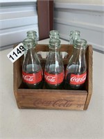 6 Pk Coca-Cola Bottles in Wood Crate U249