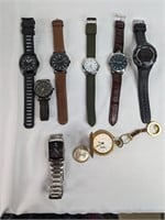 Assorted Watches Including Omega Fossil