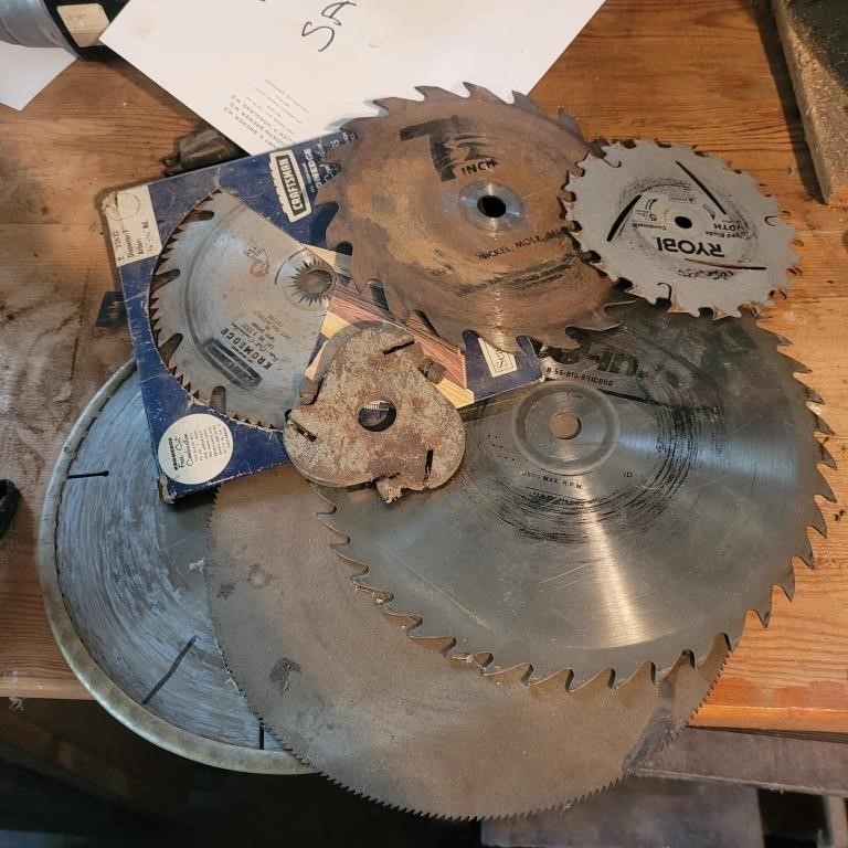 Saw blades 10" and 7 1/4"