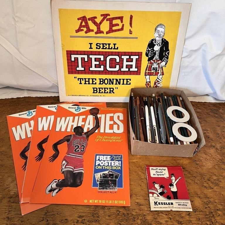 Pencils, Vintage Sign, Wheaties Posters