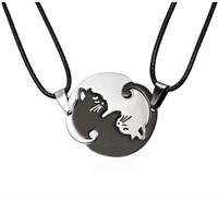 Best Fried Yin-yang Hugging Cats Matching Necklace
