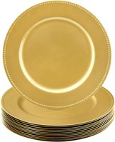 Okllen 12pk Gold Charger Plates  13 Round