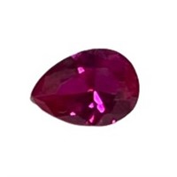 Natural 0.90ct Pear Cut Red Ruby Gemstone
