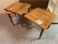 3 - 16" X 16" MAPLE TABLES