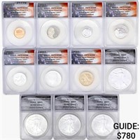 2002-2021 [11] US Varied Silver Coinage ANACS