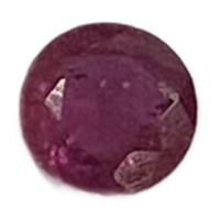 Natural Round Cut .20ct Red Ruby