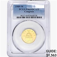 1989-W .2419oz. Gold $5 Congress PCGS PR69 DCAM