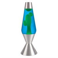 Silver Green Blue Lava Lamp  16.3 Inch