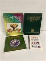 Vases. Carnival Glass. Plates. Collector books