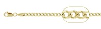 Gold Plated 3mm Curb 18" Chain