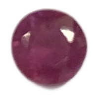 Natural Round Cut .30ct Ruby