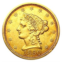 1850 $2.50 Gold Quarter Eagle CLOSELY