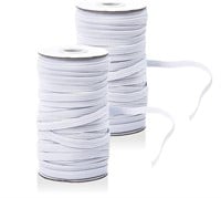 2Pk Flat Elastic Band for Sewing, 1/4"100 Yards