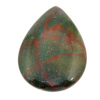 Natural Pear 28.10ct Bloodstone Loose Gemstone