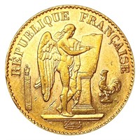 1896 France .1867oz Gold 20 Francs CLOSELY