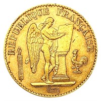1893 France .1867oz Gold 20 Francs CLOSELY