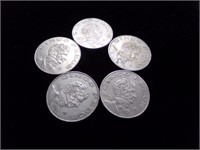 5-Cinco Pesos coins
