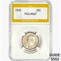 1935 Washington Silver Quarter PGA MS67