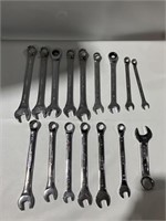 set of 16 wrenches for work of different sizes