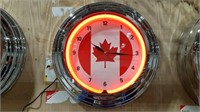 Canadian Flag Light Up Wall Clock