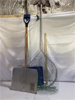 Snow Shovels and Fishing Net