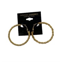Bold Gold-tone Fashion Hoop Earrings