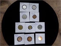 10- Canada. France & Euro coins