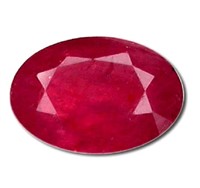 Genuine 1.00ct Oval Faceted Ruby