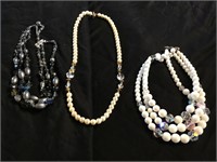 Lot Of Cultured/Faux Pearl Necklaces