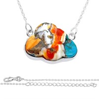 Natural 12.95ct Spiny Oyster Turquoise Necklace