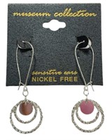 Museum Collection Silver Tone Dangle Earrings