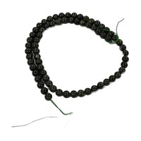 Natural Snowflake Obsidian 6mm 15 Inch Bead Strand