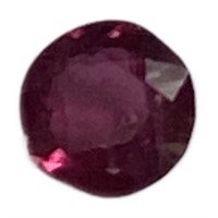 Natural Round Cut .25ct Ruby