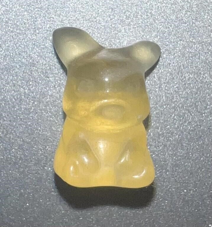 Natural Yellow Fluorite Small Pikachu Carving
