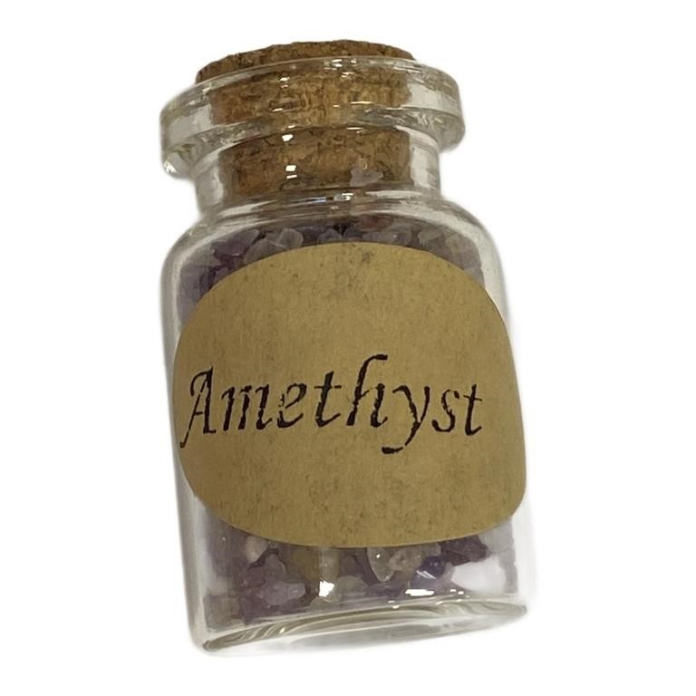 Natural Amethyst Mixed Chips Bottle