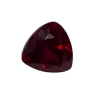 Natural 1.25ct Trillion Cut Red Ruby Gemstone