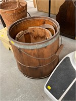 2 Antique Wooden Buckets