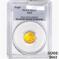 2002 $5 1/10oz. Gold Eagle PCGS MS69