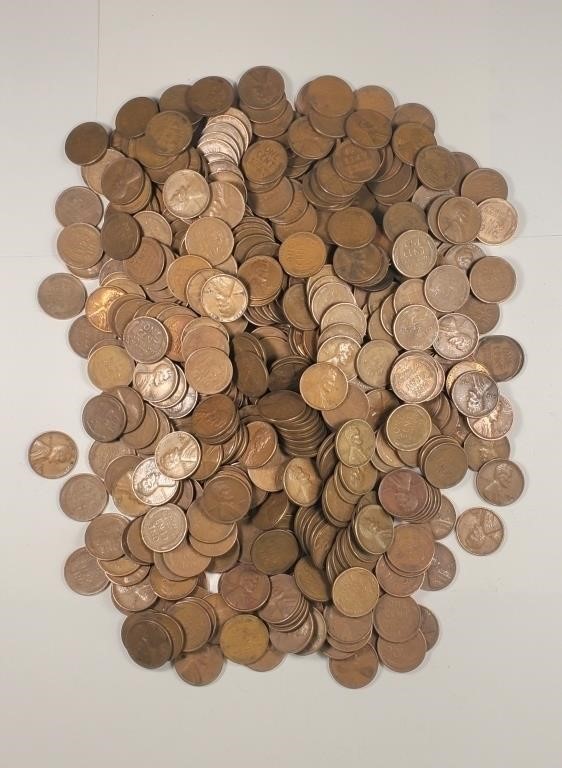 (500) S-MINT LINCOLN WHEAT CENTS