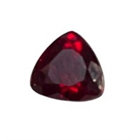 Natural 1.25ct Trillion Cut Red Ruby Gemstone